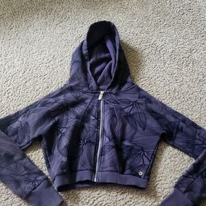 BUFF BUNNY COLLECTION CROPPED HOODIE ZIP UP SWEATSHIRT